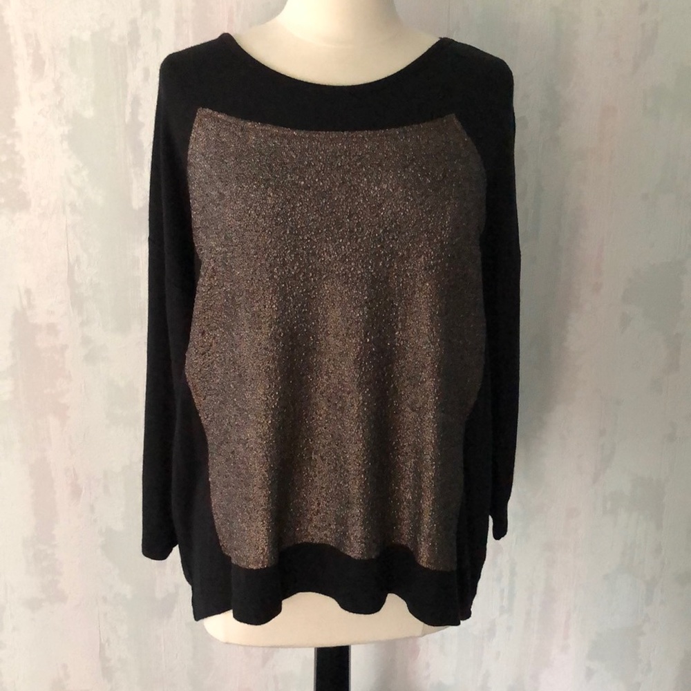 AUGUST SILK GLITTERY KNIT TOP